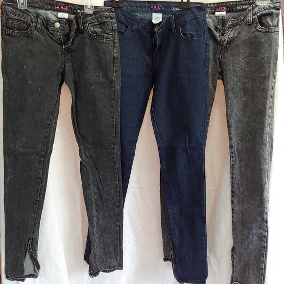 LUX Designer Jeans, Taper with Zip - Picture 2 of 2